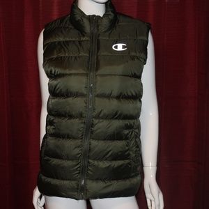 Champion Logo Puffer Vest Jacket